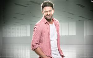 Energetic Prabhas looks attractive in peach color shirt